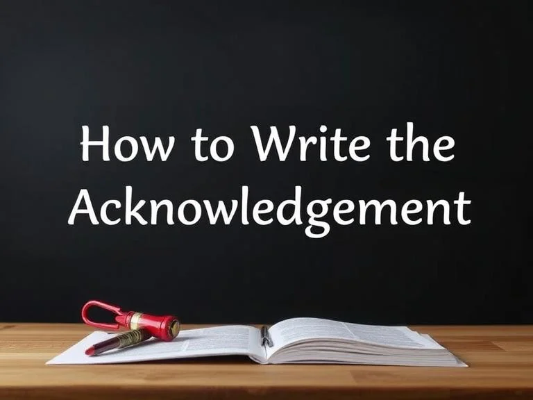Acknowledgement In Thesis